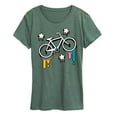 thumbnail image 1 of Instant Message - Colorful Bike - Women's Short Sleeve Graphic T-Shirt, 1 of 7
