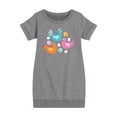 thumbnail image 1 of Instant Message - Colorful Chickens - Toddler & Youth Girls Fleece Dress, 1 of 6