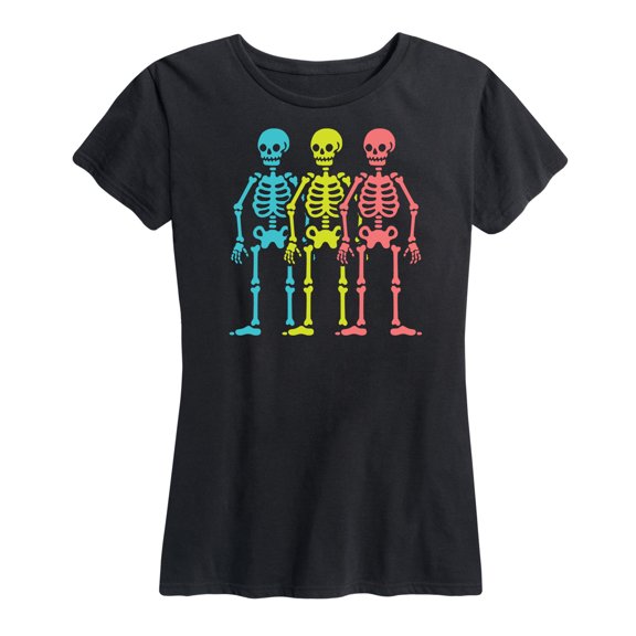 Instant Message - Colorful Skeletons - Women's Short Sleeve Graphic T-Shirt