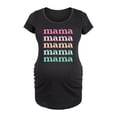 thumbnail image 1 of Instant Message - Colorful Stacked Mama - Women's Maternity Scoop Neck Graphic T-Shirt, 1 of 5