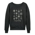 thumbnail image 1 of Instant Message - Comfort and Joy Snow - Women's French Terry Long Sleeve Pullover, 1 of 5