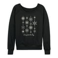 thumbnail image 1 of Instant Message - Comfort and Joy Snow - Women's French Terry Long Sleeve Pullover, 1 of 5