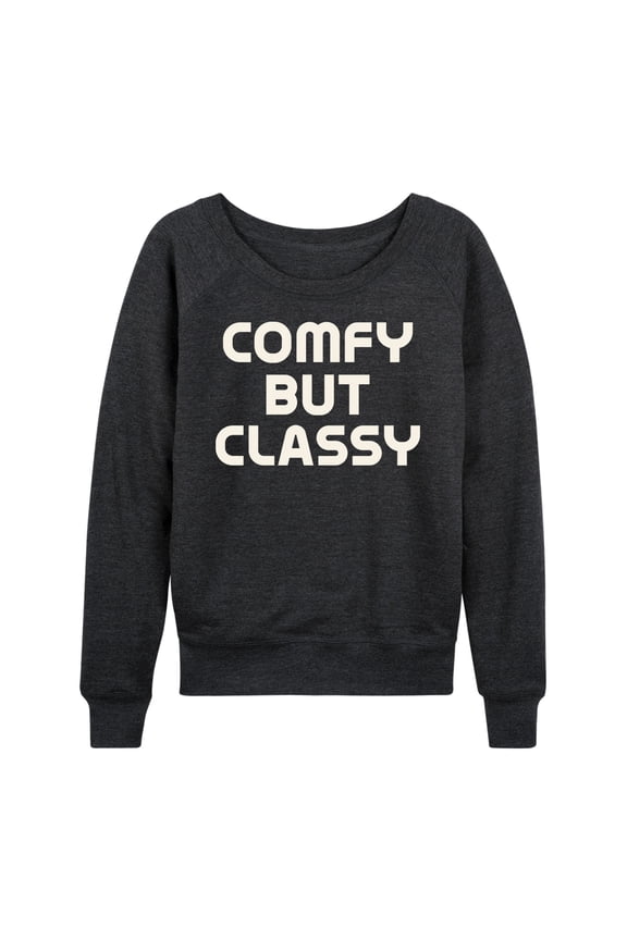 - Comfy But Classy - Women's Lightweight French Terry Long Sleeve Shirt