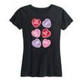 thumbnail image 1 of Instant Message - Conversation Hearts Anti Valentine's - Valentine Love  Women's Short Sleeve Graphic T-Shirt, 1 of 5