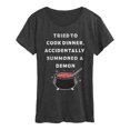thumbnail image 1 of Instant Message - Cook Summon Demon - Women's Short Sleeve Graphic T-shirt, 1 of 5