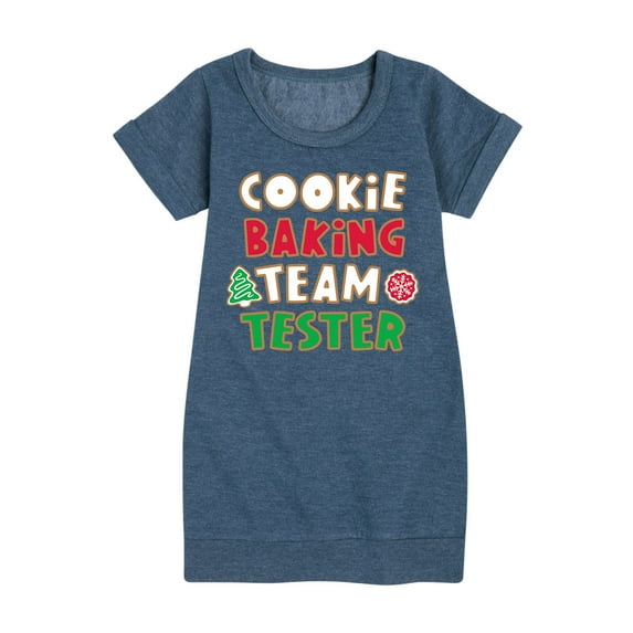 Instant Message - Cookie Baking Team Tester - Toddler And Youth Girl Fleece Dress