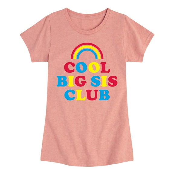 Instant Message - Cool Big Sis Club - Girls Fitted Short Sleeve Tee