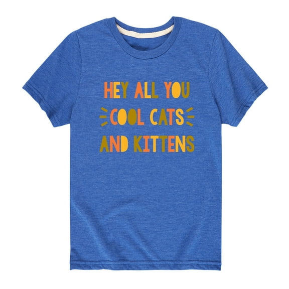 Instant Message - Cool Cats And Kittens - Youth Short Sleeve Tee