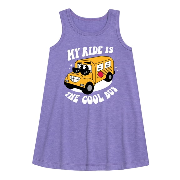 Instant Message - Cool School Bus - Toddler & Youth Girls A-line Dress