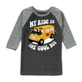 thumbnail image 1 of Instant Message - Cool School Bus - Toddler & Youth Raglan Graphic T-Shirt, 1 of 1