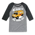 thumbnail image 1 of Instant Message - Cool School Bus - Toddler & Youth Raglan Graphic T-Shirt, 1 of 5