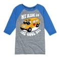 thumbnail image 1 of Instant Message - Cool School Bus - Toddler & Youth Raglan Graphic T-Shirt, 1 of 4