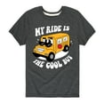thumbnail image 1 of Instant Message - Cool School Bus - Toddler & Youth Short Sleeve Graphic T-Shirt, 1 of 6
