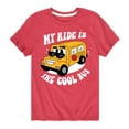 thumbnail image 1 of Instant Message - Cool School Bus - Toddler & Youth Short Sleeve Graphic T-Shirt, 1 of 6