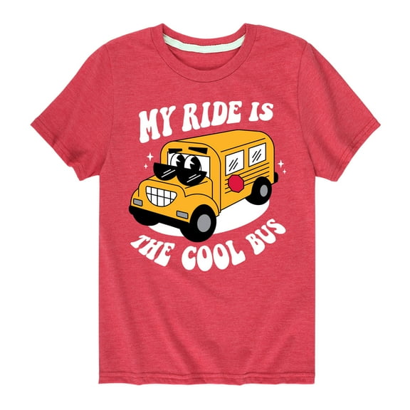 Instant Message - Cool School Bus - Toddler & Youth Short Sleeve Graphic T-Shirt