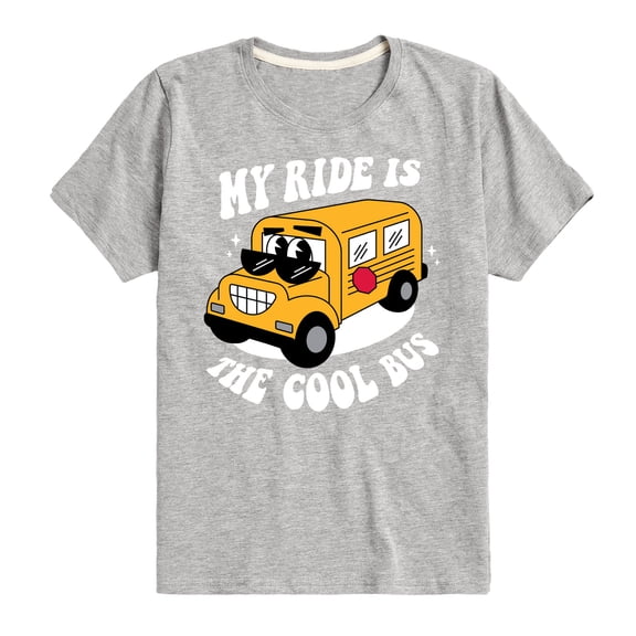 Instant Message - Cool School Bus - Toddler & Youth Short Sleeve Graphic T-Shirt