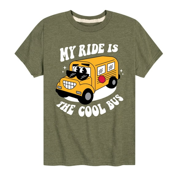 Instant Message - Cool School Bus - Toddler & Youth Short Sleeve Graphic T-Shirt