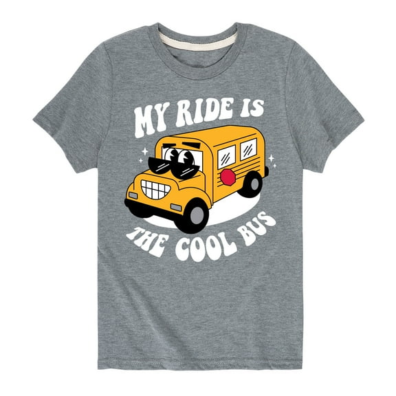 Instant Message - Cool School Bus - Youth Short Sleeve Graphic T-Shirt