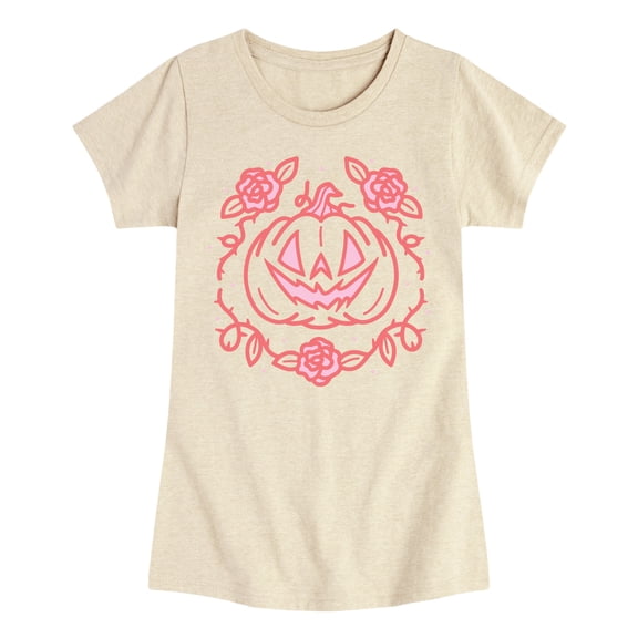 Instant Message - Coquette Pumpkin Rose -Youth Girls Short Sleeve T-Shirt