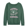 thumbnail image 1 of Instant Message - Cosmic Cowgirl Stars - Women's Lightweight French Terry Long Sleeve Shirt, 1 of 6