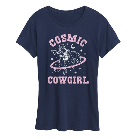 Instant Message - Cosmic Cowgirl Stars - Women's Short Sleeve Graphic T-Shirt