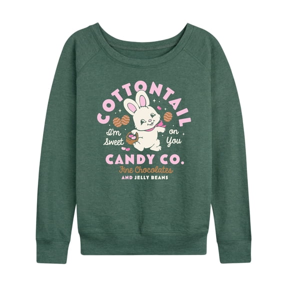 Instant Message - Cottontail Candy Company - Women's Lightweight French Terry Long Sleeve Shirt