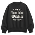 thumbnail image 1 of Instant Message - Could Be Witchier - Women's Oversized Fleece Crew Sweatshirt, 1 of 3