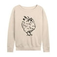 thumbnail image 1 of Instant Message - Country Casuals - Chicken w/ Flowers - Women's Lightweight French Terry Long Sleeve Shirt, 1 of 6
