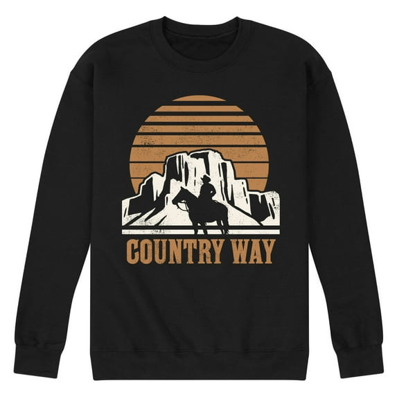 Instant Message - Country Way - Men's Crew Neck Fleece Pullover