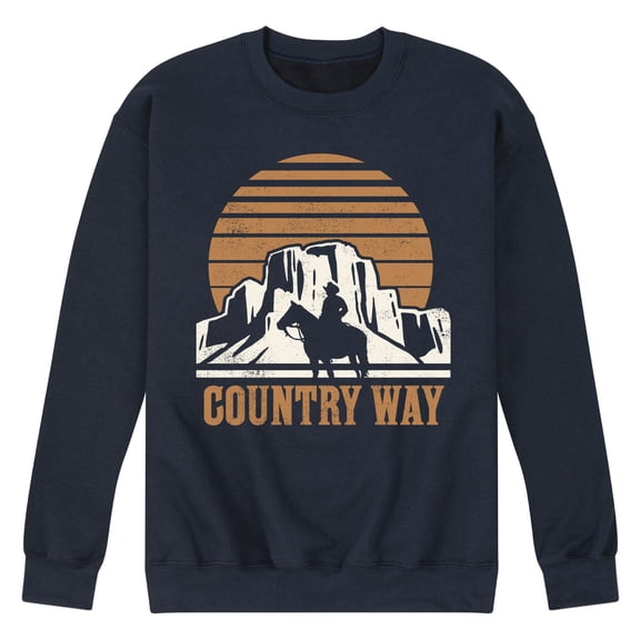 Instant Message - Country Way - Men's Crew Neck Fleece Pullover