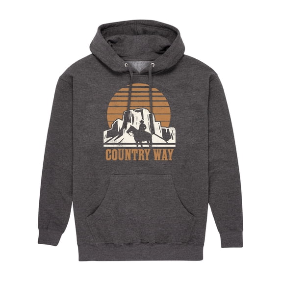 Instant Message - Country Way - Men's Pullover Hooded Fleece Sweatshirt