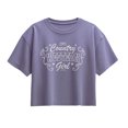 thumbnail image 1 of Instant Message - Country Western Girl Short Sleeve Boxy Graphic T-Shirt, 1 of 5