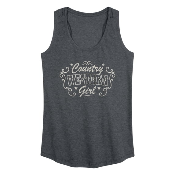 Instant Message - Country Western Girl Graphic Racerback Tank