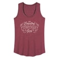 thumbnail image 1 of Instant Message - Country Western Girl Graphic Racerback Tank, 1 of 5