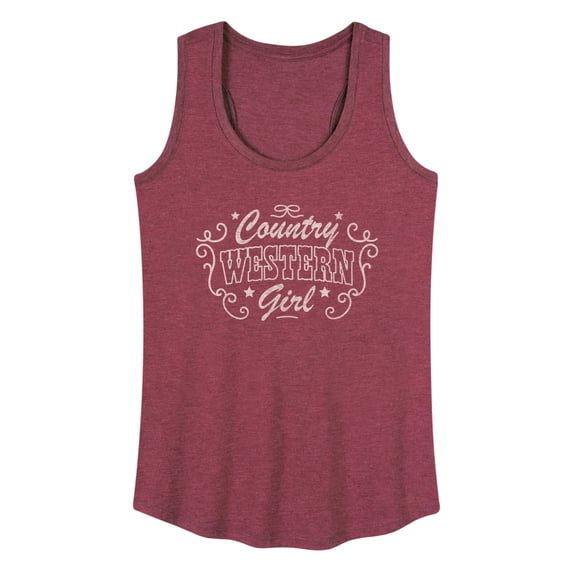 Instant Message - Country Western Girl Graphic Racerback Tank