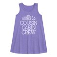 thumbnail image 1 of Instant Message - Cousin Cabin Crew - Vacation - Toddler & Youth Girls A-line Dress, 1 of 5