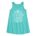 thumbnail image 1 of Instant Message - Cousin Cabin Crew - Vacation - Toddler & Youth Girls A-line Dress, 1 of 5