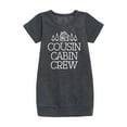 thumbnail image 1 of Instant Message - Cousin Cabin Crew - Vacation - Toddler & Youth Girls Fleece Dress, 1 of 1
