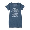 thumbnail image 1 of Instant Message - Cousin Cabin Crew - Vacation - Toddler & Youth Girls Fleece Dress, 1 of 6