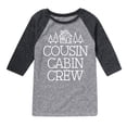 thumbnail image 1 of Instant Message - Cousin Cabin Crew - Vacation - Toddler & Youth Raglan Graphic T-Shirt, 1 of 6