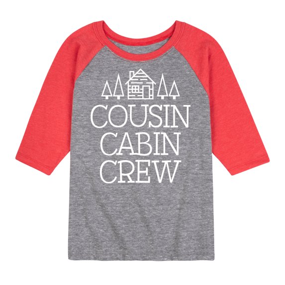 Instant Message - Cousin Cabin Crew - Vacation - Toddler & Youth Raglan Graphic T-Shirt
