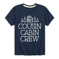 thumbnail image 1 of Instant Message - Cousin Cabin Crew - Vacation - Toddler & Youth Short Sleeve Graphic T-Shirt, 1 of 6