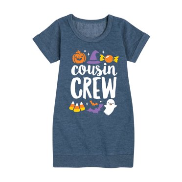 Instant Message - Cousin Crew Halloween - Toddler And Youth Girls Fleece Dress