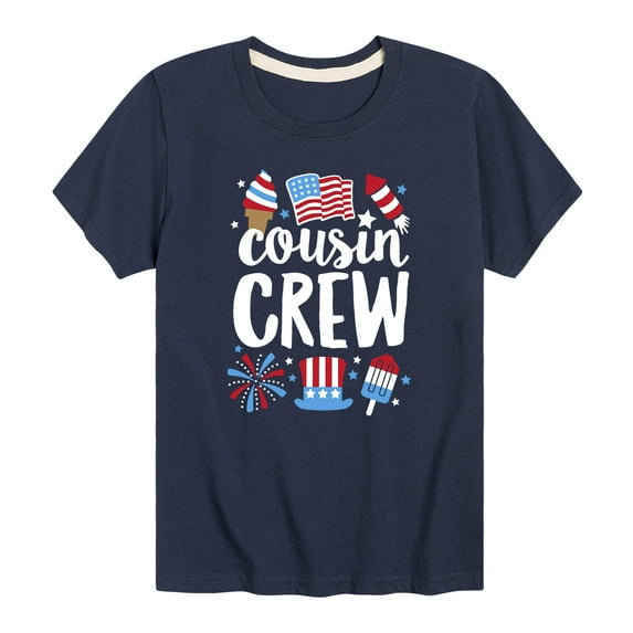 Instant Message - Cousin Crew July 4Th - Toddler And Youth Short Sleeve T-Shirt
