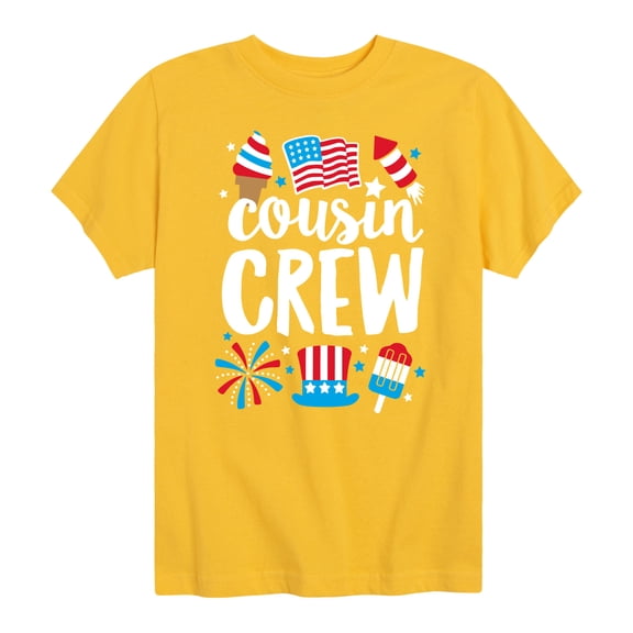 Instant Message - Cousin Crew July 4Th - Toddler & Youth Short Sleeve Graphic T-Shirt