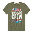 thumbnail image 1 of Instant Message - Cousin Crew July 4Th - Toddler & Youth Short Sleeve Graphic T-Shirt, 1 of 6