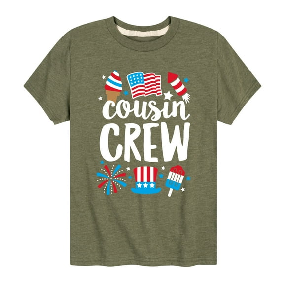 Instant Message - Cousin Crew July 4Th - Toddler & Youth Short Sleeve Graphic T-Shirt