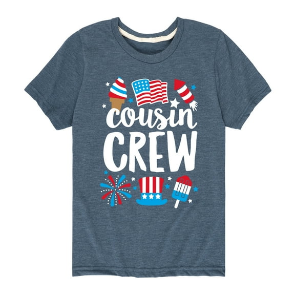 Instant Message - Cousin Crew July 4Th - Toddler & Youth Short Sleeve Graphic T-Shirt