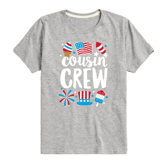 Instant Message - Cousin Crew July 4Th - Toddler & Youth Short Sleeve Graphic T-Shirt