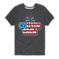 thumbnail image 1 of Instant Message - Cousin Crew Patriotic Art - Toddler And Youth Short Sleeve Graphic T-Shirt, 1 of 6